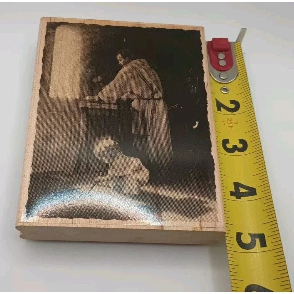Stampabilities Destiny Father Jesus Shadow of Cross Religious Rubber Stamp